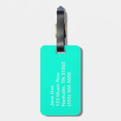 Turquoise Sheet Music Bagagelabel (Achterkant verticaal)