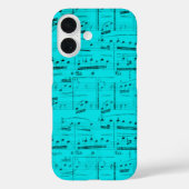 Turquoise Sheet Music Case-Mate iPhone Case (Achterkant)
