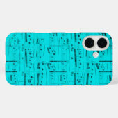 Turquoise Sheet Music Case-Mate iPhone Case (Achterkant (horizontaal))