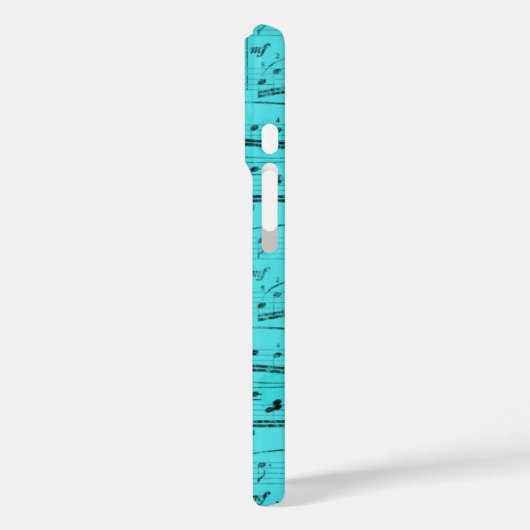 Turquoise Sheet Music Case-Mate iPhone Case (Achterkant / Links)