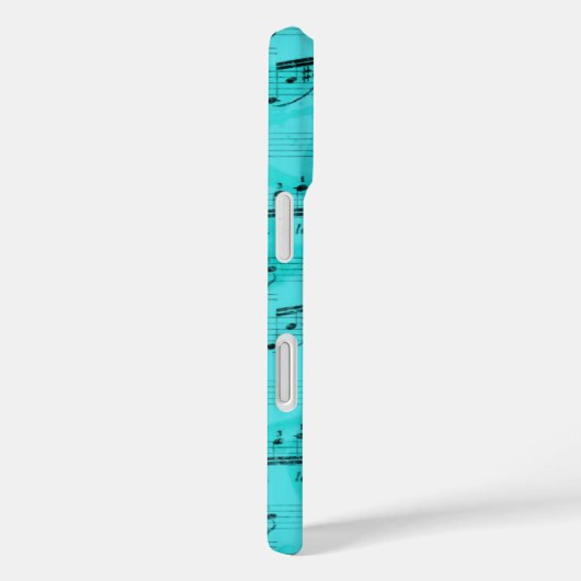 Turquoise Sheet Music Case-Mate iPhone Case (Achterkant / Rechts)