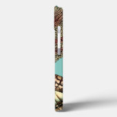 Turquoise Shell en Red Coral Collectie Case-Mate iPhone Case (Achterkant / Links)