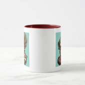 Turquoise Shell en Red Coral Collectie Mok (Midden)