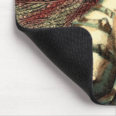 Turquoise Shell en Red Coral Collectie Muismat (Hoek)