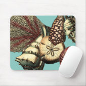 Turquoise Shell en Red Coral Collectie Muismat (Met muis)