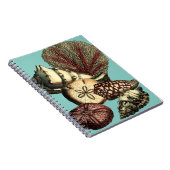 Turquoise Shell en Red Coral Collectie Notitieboek (Rechterzijde)