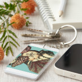 Turquoise Shell en Red Coral Collectie Sleutelhanger (Voorkant Rechts)