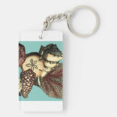 Turquoise Shell en Red Coral Collectie Sleutelhanger (achterkant)