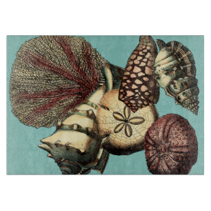 Turquoise Shell en Red Coral Collectie Snijplank