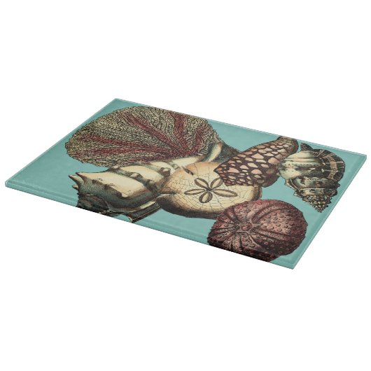 Turquoise Shell en Red Coral Collectie Snijplank (Hoek)