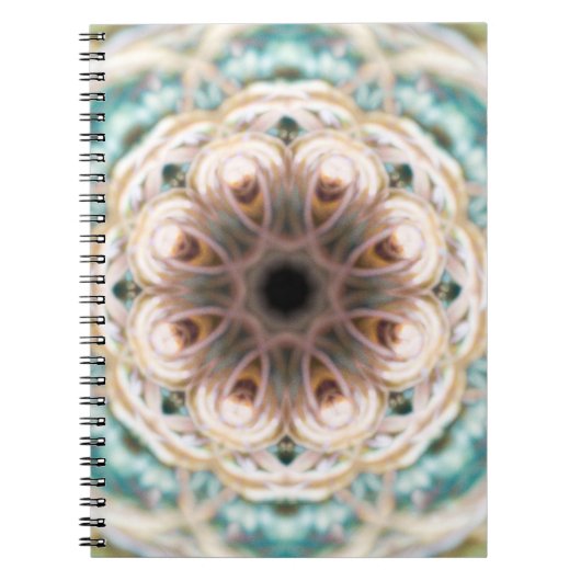 Turquoise Shell Mandala Blank Journal Notitieboek (Voorkant)
