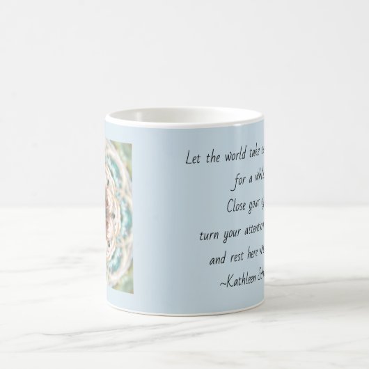 Turquoise Shell Mandala Mok met Citaat (Center)