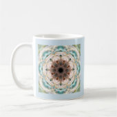 Turquoise Shell Mandala Mok met Citaat (Links)