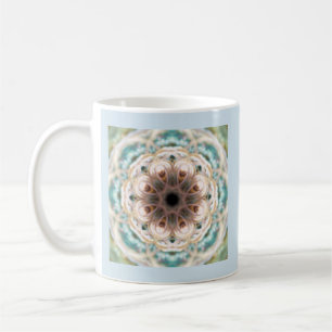 Turquoise Shell Mandala Mok met Citaat