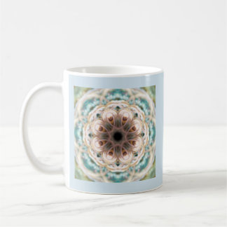 Turquoise Shell Mandala Mok met Citaat