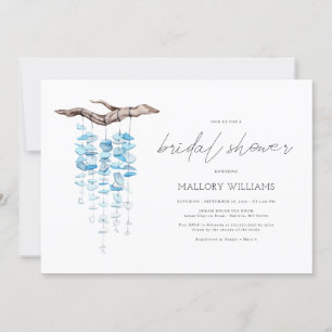 Turquoise Shell Mobile Vrijgezellenfeest Kaart