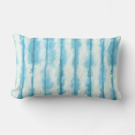 Turquoise Shibori Tie Dye  Kussen (Voorkant)
