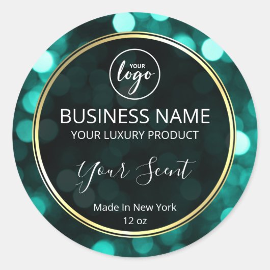 Turquoise Shimmer Black Body Butter Labels (Voorkant)