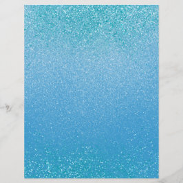Turquoise Shimmer Glitter Dust Scrapbook Paper