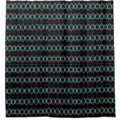 Turquoise sieraden douchegordijn (Voorkant)