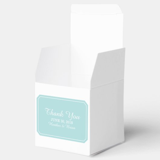 Turquoise Simply Elegant Favor Boxes Bedankdoosjes (Geopend)