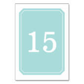 Turquoise Simply Elegant Table Kaart (Voorkant)