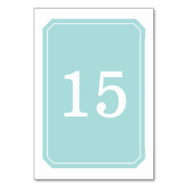 Turquoise Simply Elegant Table Kaart