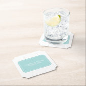 Turquoise Simply Elegant Wedding Kartonnen Onderzetters (Insitu)