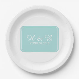 Turquoise Simply Elegant Wedding Papieren Bordje