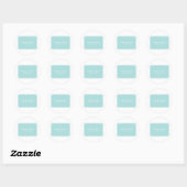 Turquoise Simply Elegant Wedding Stickers (Vel)