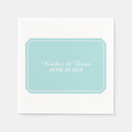 Turquoise Simpply Elegant Paper Napkins Servetten