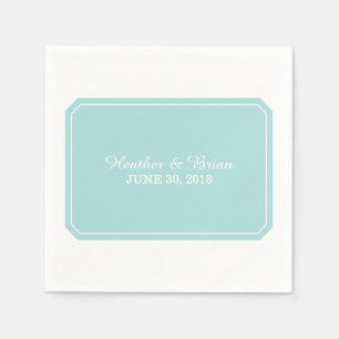 Turquoise Simpply Elegant Paper Napkins Servetten
