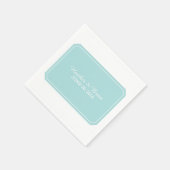 Turquoise Simpply Elegant Paper Napkins Servetten (Hoek)
