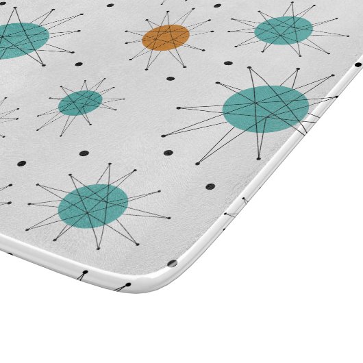 Turquoise Sinaasappel Franciscan Starburst Midden- Snijplank (Hoek)