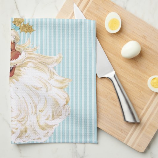 Turquoise  Sinterklaas van Kleur Theedoek (Quarter Fold)