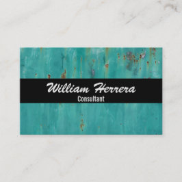 Turquoise Sjabloon Elegant Bold Layout 100 Boxed Visitekaartje