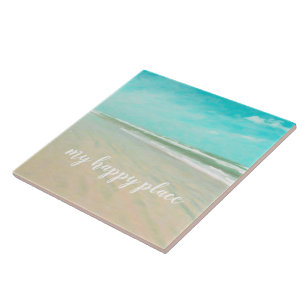 Turquoise Sky Beach Seascape Tegeltje