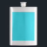 Turquoise Sky Blue Color past dit aan! Heupfles<br><div class="desc">Dit feestelijke aangepaste product is beschikbaar in een levendig cyaan blauw kleurendecor met een accent voor uzelf of als geschenk om altijd een indruk te maken. Klik op de knop "Aanpassen!" of klik op de link die u op deze productpagina vindt om een set gebruiksvriendelijke ontwerpgereedschappen weer te geven om...</div>