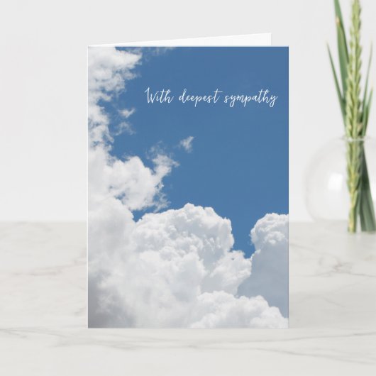 Turquoise Sky Clouds met diepste sympathie Kaart (Voorkant)
