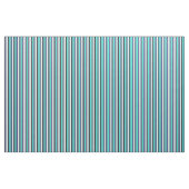 Turquoise, Slate Blue, Mint Cream & Black Lines Stof (Yard (91,4 cm))