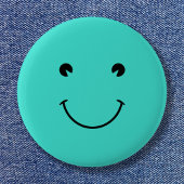 Turquoise Smile Ronde Button 5,7 Cm