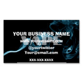 Turquoise Smoke Vape Landschap Visitekaartje Magneet (Voorkant)