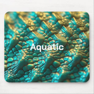 Turquoise Snake Scale Pattern Mousepad Muismat