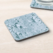 Turquoise Snake Skin Bier Onderzetter (Linkerzijde)