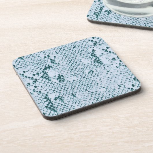 Turquoise Snake Skin Bier Onderzetter (Linkerzijde)