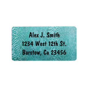 Turquoise Snake Skin Stylish Classy Elegant Etiket
