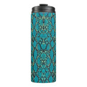 Turquoise Snakeskin Thermosbeker (Voorkant)
