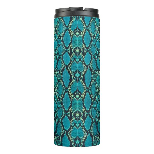 Turquoise Snakeskin Thermosbeker (Achterkant)