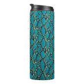 Turquoise Snakeskin Thermosbeker (Geroteerd rechts)