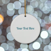 Turquoise Sneeuwvlok op wit Keramisch Ornament